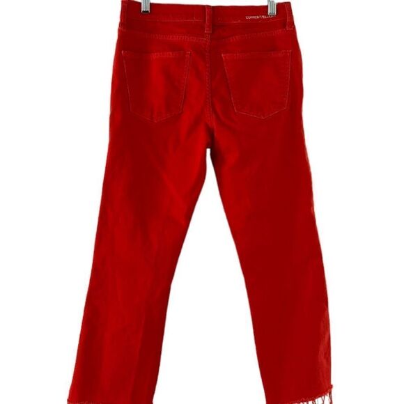 Current/Elliott Anthropologie The Kick Straight Leg Raw Hem Cropped Jeans 27 - Picture 3 of 10